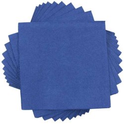 JAM PAPER Medium Lunch Napkins - 6 1/2 x 6 1/2 - Blue - 40/Pack 
