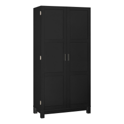 Photo 1 of Ameriwood™ Home Carver 64" Storage Cabinet, 2 Drawers/6 Shelves, Black
**HAS ALL HARDWARE SEALED**