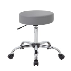 Boss Office Products Caressoft Medical Stool, Gray/Chrome