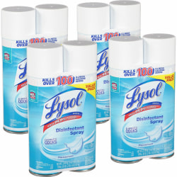 Lysol? Disinfectant Spray, 19 Oz, Crisp Linen, Carton Of 8 Bottles