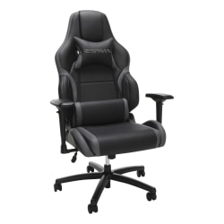 Photo 1 of ***SEE COMMENTS*** Respawn 400 Racing-Style Big And Tall Bonded Leather Gaming Chair, Gray/Black