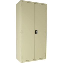 Lorell 4 Shelf Janitorial Cabinet Putty Office Depot