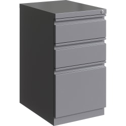 Lorell 20 D Vertical Mobile Pedestal File Cabinet Metal Silver Office Depot