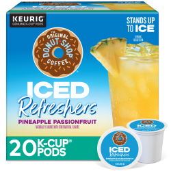 The Original Donut Shop Iced Refreshers, Pineapple Passionfruit Flavor, Box of 20 K-Cup® Pods