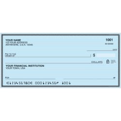 Custom Personal Checks Blue Safety - Office Depot