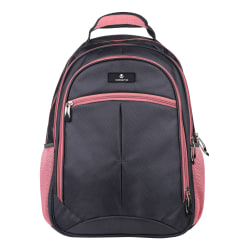 gray pink backpack