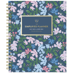 Simplified by Emily Ley for AT-A-GLANCE® Academic 2025-2026 Weekly Monthly Planner, Petite Floral, Large, 8 1/2&quot; x 11&quot;