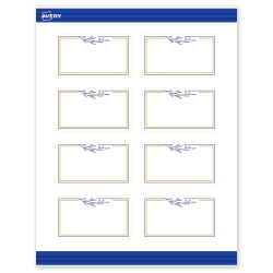 Avery® Printable Cards With Sure Feed® Technology, 2" x 3-1/2", Matte White With Floral Design, Pack Of 80