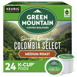 Green Mountain Coffee® Single-Serve Coffee K-Cup® Pods, Colombian Fair Trade Select, Carton Of 24