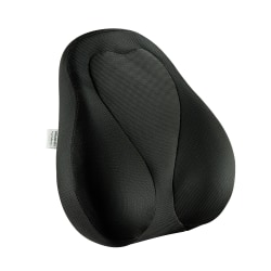 Mount-It! Ergo Collection Curved Back Support Cushion, 16-15/16”H x 15-3/16”W x 4-3/8”D, Black