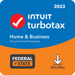 Intuit TurboTax Home &amp; Business Federal E-File + State, 2023, 1-Year Subscription, Windows®/Mac Compatible, ESD