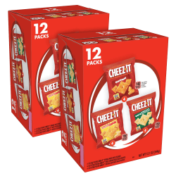 Cheez-It Variety Packs, 1 Oz, 12 Pouches Per Pack, Case Of 2 Packs