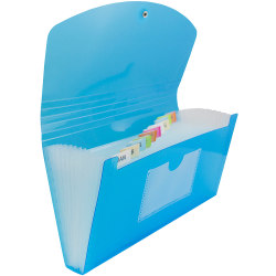 JAM Paper® Expanding File, 6&rdquo; Expansion, 4-1/2&rdquo; x 7&rdquo;, Blue