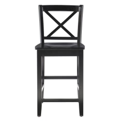 Linon Home Decor Products Walton X Back Counter Stool Black