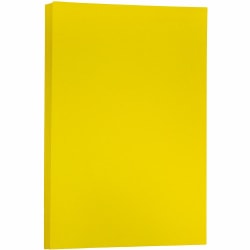 JAM Paper® Card Stock, Yellow, Ledger (11" x 17"), 65 Lb, Pack Of 250