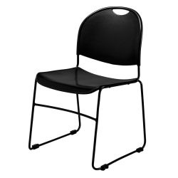National Public Seating Commercialine Stack Chair, Black