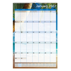 Office Depot Wall Calendar Paradise 2022 Office Depot