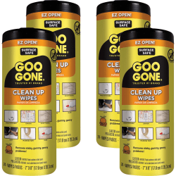 Goo Gone Tough Task Wipes Wipe 24 Canister 4 Carton White ...