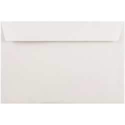 JAM Paper® Open-End 6" x 9" Catalog Envelopes, Gummed Seal, White, Pack Of 25 Envelopes