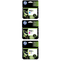 HP 952XL Cyan Magenta Yellow High Yield Ink Cartridges Set Of 3