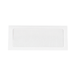 LUX #10 Envelopes, Full-Face Window, Peel &amp; Press Closure, Bright White, Pack Of 250