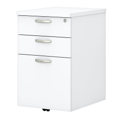 Bush Easy Office 3 Drawer File Cabinet White Office Depot