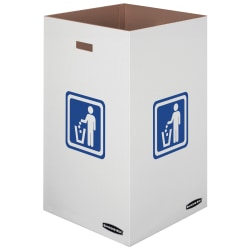 WasteRecycling Bins 42Gal 10CT White - Office Depot