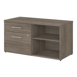 Bush 500 Low Storage Cabinet Hickory Office Depot