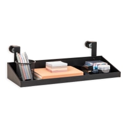 Mind Reader Hanging Cubicle Shelf, 7” x 20-1/4”, Black