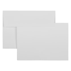 JAM Paper® Stationery Set, 5 1/8" x 7", Set Of 50 White Cards And 50 White Envelopes