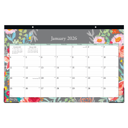 2026 Blue Sky Monthly Desk Pad Calendar, 11" x 17", Sophie, January To December, 140089