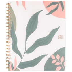 2024-2025 Cambridge® Haven Weekly/Monthly Academic Planner, 8-1/2&quot; x 11&quot;, Floral, July 2024 To June 2025, 1714-905A