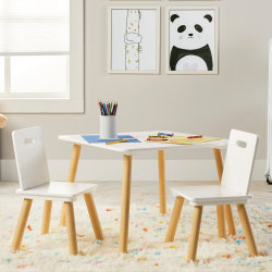 Realspace&reg; Briggle Activity Table And Chairs, White