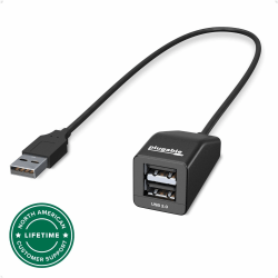 Plugable USB 2.0 2-Port High Speed Ultra Compact Hub Splitter - (480 Mbps, USB 2.0, Compatible with Windows, Linux, macOS, Chrome OS)