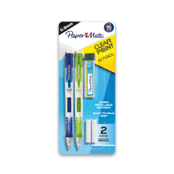 Paper Mate® Clearpoint® Mechanical Pencil Starter Set, 0.9mm, #2 Lead, Assorted Barrel Colors, Pack Of 2