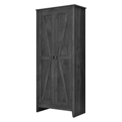 Ameriwood Home Farmington 31 12 Wide Storage Cabinet 4 Shelves Rustic Gray Office Depot