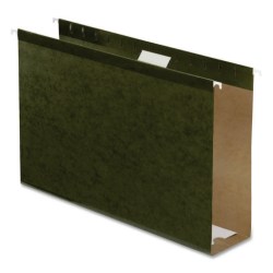 Photo 1 of Pendaflex® Premium Reinforced Extra-Capacity Hanging File Folders, 3" Expansion, Legal Size, Green, Pack Of 25 Folders