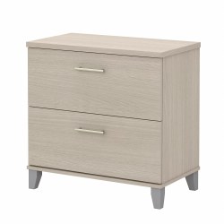 Bush Furniture Somerset 29-3/4&quot;W x 16-3/4&quot;D Lateral 2-Drawer File Cabinet, Sand Oak, Standard Delivery