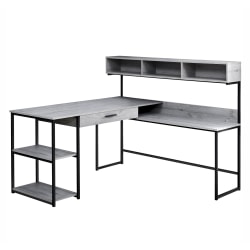 Monarch Specialties Corner Workstation Computer Desk Grayblack Office Depot