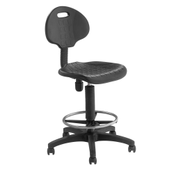 National Public Seating® 6700 Series Kangaroo Polyurethane Task Chair Stool, 22 to 32" Seat Height, Black