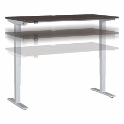 Move 40 Series by Bush Business Furniture Height-Adjustable Standing Desk, 60&quot; x 30&quot;, Storm Gray/Cool Gray Metallic, Standard Delivery