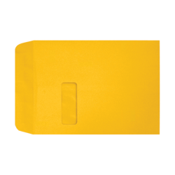 LUX #9 1/2 Open-End Window Envelopes, Top Left Window, Self-Adhesive, Sunflower, Pack Of 250