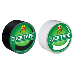 Duck Brand Duct Tape 40 Yd Blackwhite 2pk Office Depot