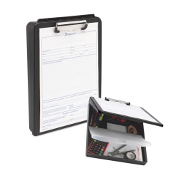 Office Depot Brand Binder Box Form Holder Storage Clipboard 8 12 X 12 Black Office Depot