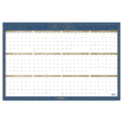 Cambridge® Solstice 2025-2026 Erasable Wall Calendar, Reversible Academic Year/Regular Year, Extra Large, 24&quot; x 36&quot;