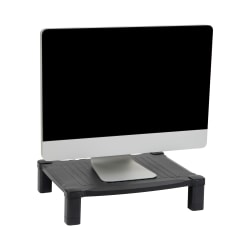 Mind Reader Adjustable Monitor Stand, 4"H x 13-1/4"W x 17-1/4"L , Black