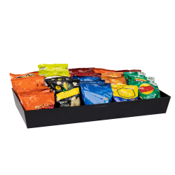 Mind Reader Snack Tray Countertop Organizer Condiment Holder, 3/1/4”H x 12”W x 24”L, Black