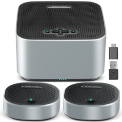 Delton C9270 Wireless Conference Speaker With 2 External Mics, 3&rdquo; x 5-11/16&rdquo; x 5-11/16&rdquo;