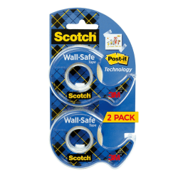 Scotch® Wall-Safe Tape, 3/4&quot; x 650&quot;, Clear
