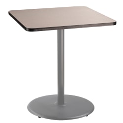National Public Seating Square Caf&eacute; Table, Round Base, 42&quot;H x 36&quot;W x 36&quot;D, Gray Nebula/Gray